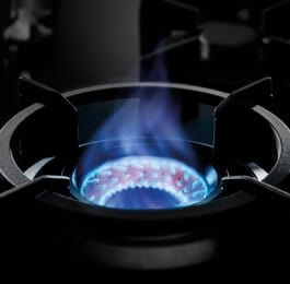 Gas kookplaten en fornuizen beschikken over een wokbrander